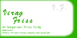 virag friss business card